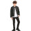 (9-10 Years) Boys Motorcycle Biker Black Pu Leather Jacket 3