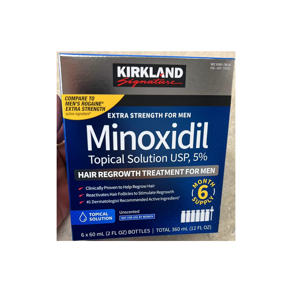 (1 Month) Kirkland Hair Regrowth Treatment 5% Minoxidil  for Men - 6 Months Supply