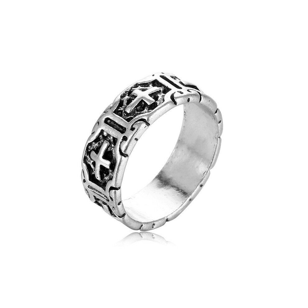 Cross style men's ring adjustable ring jewelry