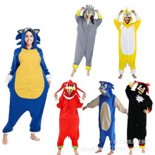 (red, xl) Men's And Women's One-piece Pajamas, Autumn And Winter Fleece Couples' Loungewear