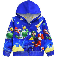 (A, 4-5 Years) Super Mario Bros 3d Print Kids Hoodie Zip Jacket Coat Boys Girls Long Sleeve Hooded Sweatshirt Tops Xmas Gift Chork