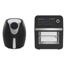 Emtronics 4.5L & 12L Air Fryer Set - Black