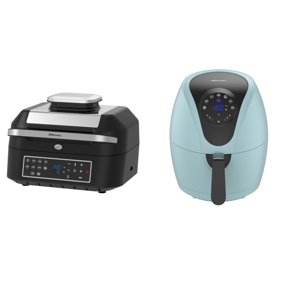 Emtronics 4.5L Aqua & 6.3L Air Fryer Set