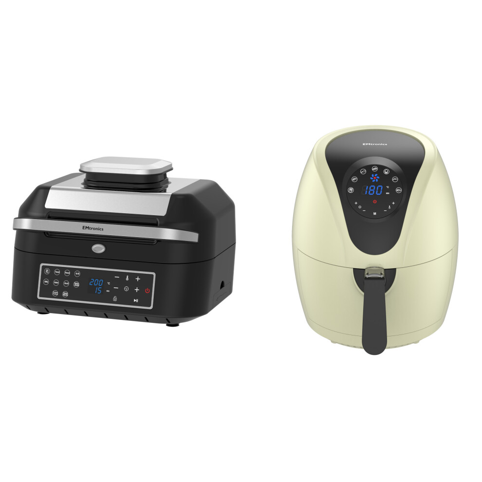 Emtronics 4.5L Cream & 6.3L Air Fryer Set