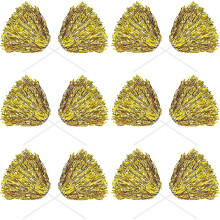 (Gold) 24 Pack Metallic Cheerleading Pom Pom 12 Inch Cheerleader Pom Poms With Baton