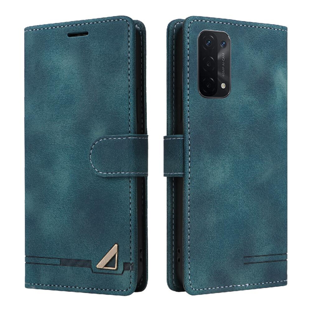 (Green) Flip Case For Oppo A54 5G/A74 5G Flip Cover Wallet Leather Case Shockproof Simple Business Green 764762753238