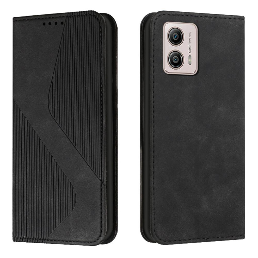 (Black) Case For Motorola Moto G53/G23/G13 Folio Flip Pu Leather Card Slots Holder Magnetic Wallet Kickstand Black 764762754440