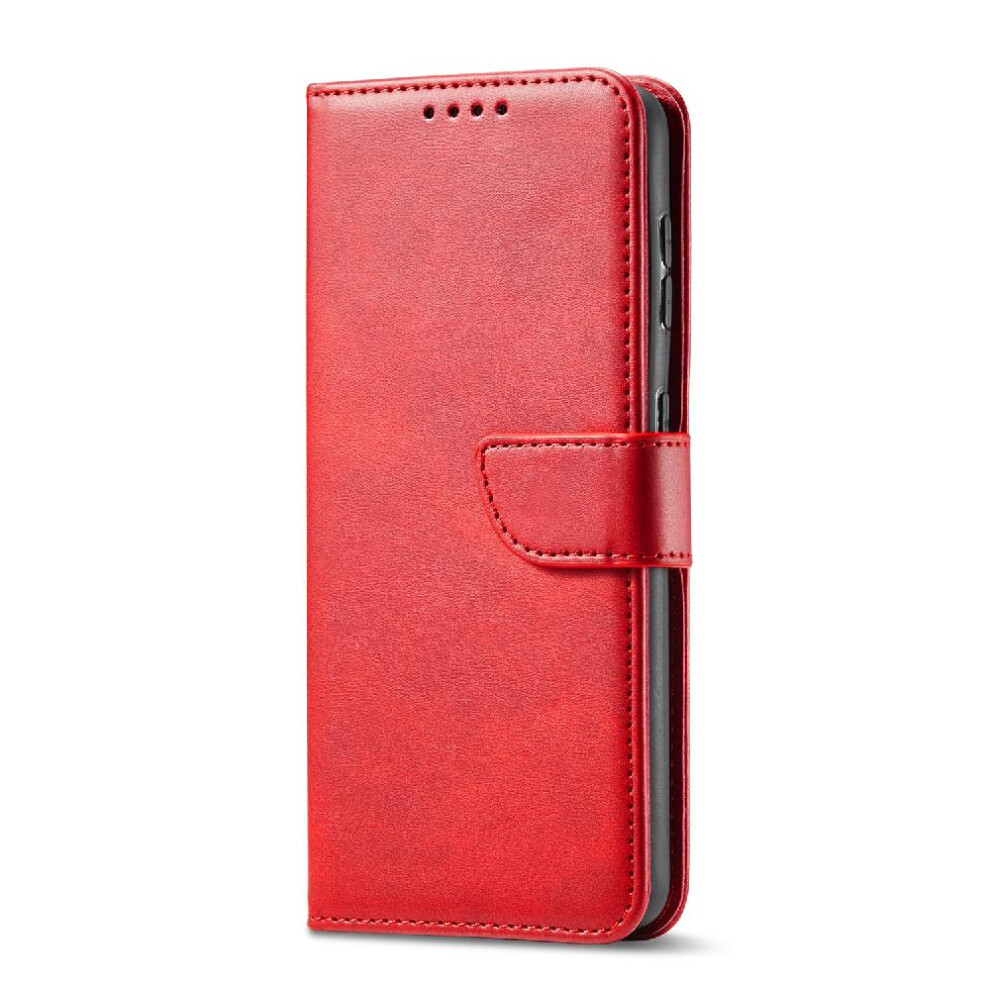 (Red) Case For Xiaomi Mi Note 13 Pro 4G Magnetic Carbon Fiber Full Protection With Card Holder Kickstand Card Insertion Leather Folio Flip Case Red 764762755614