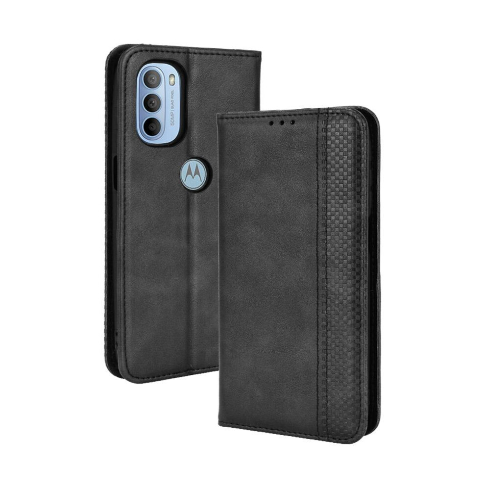 (Black) Case For Motorola Moto G31/G41 Wallet Pu Leather Magnetic Closure Black 764762756468
