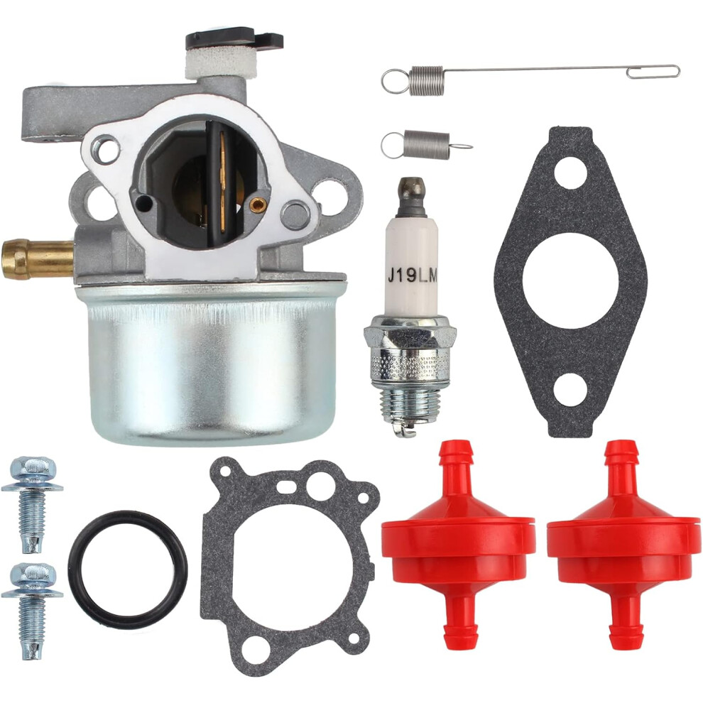 (190Cc) Carbhub 675 190Cc Carburetor Kit For Briggs & Stratton 6.25Hp 6.75Hp Mrs Push Mower 675 190Cc With Fuel Filter With Spring With Spark Plu Gold 6935462209194