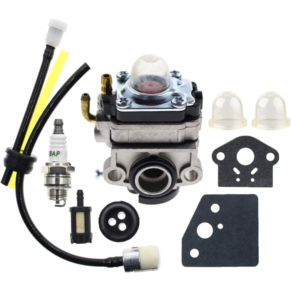 Autokay Carburetor Carb Fits For Homelite Ryobi Ry34426 Ry34007 C430 X430 30Cc String Trimmer With Spark Plug 6935462209378