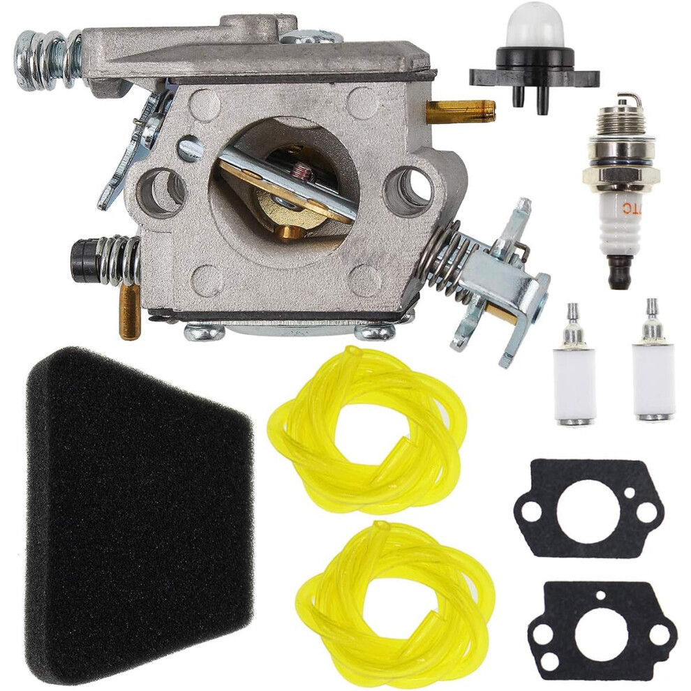 Autokay 545081885 Carburetor Fits For Walbro W-20 Wt-324 Wt-624 Carb Carby Craftsman Poulan Sears With Fuel Filter Spark Plug 6935462209507