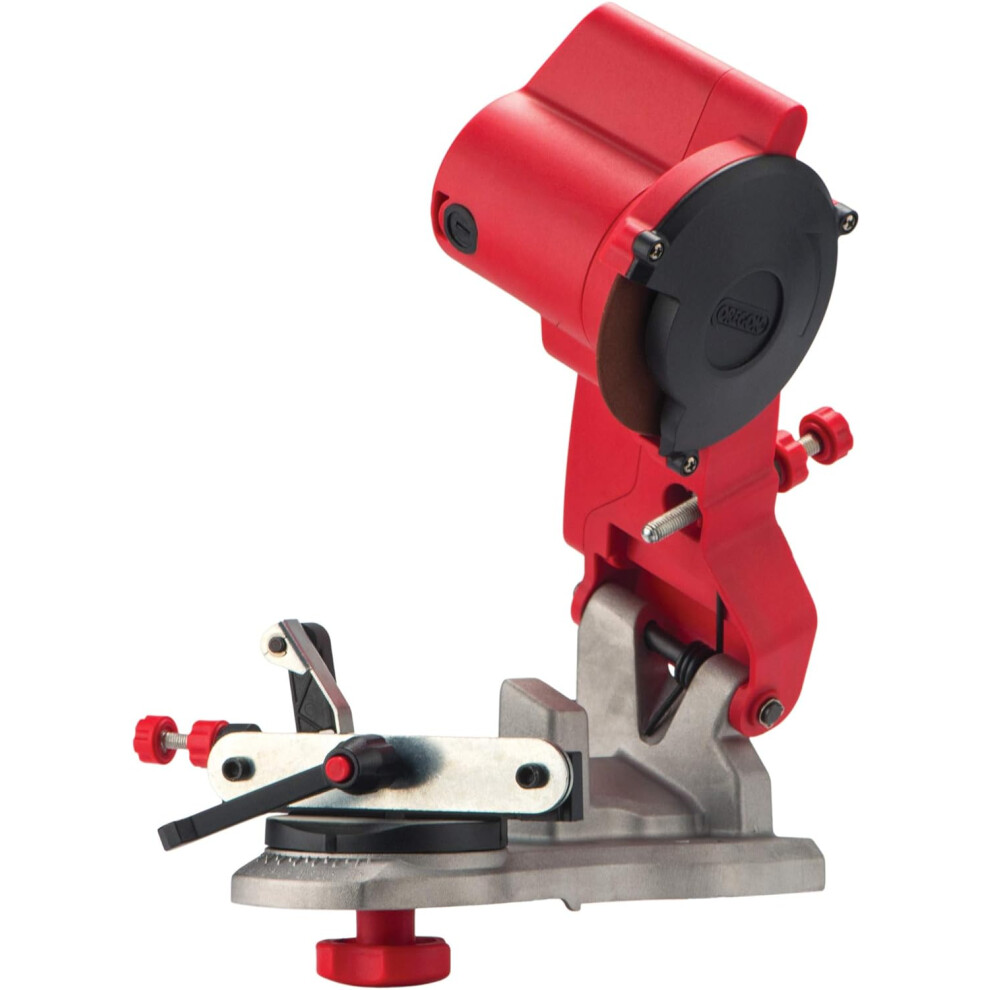 Oregon Compact 120-Volt Mini Bench Grinder, Universal Saw Chain Sharpener, for All Chainsaw Chains (310-120), Small