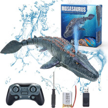 (Black) 2.4g Remote Control Dinosaur, Mosasaurus Toy, Dinosaur Toy For 3  Year Old Boys,water Toy, Christmas And Birthday Dinosaur Gift For Boys And Girls