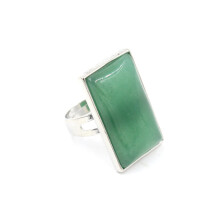Green geometric ring for men ring temperament ring