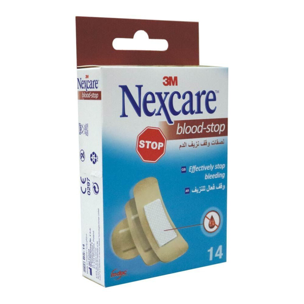 Brown 3M Nexcare Blood Stop Assorted Bandages Comfortable And Breathable 14'S