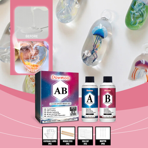 Crystal Epoxy Transparent Yellowing Resistant Epoxy Resin Kit 1