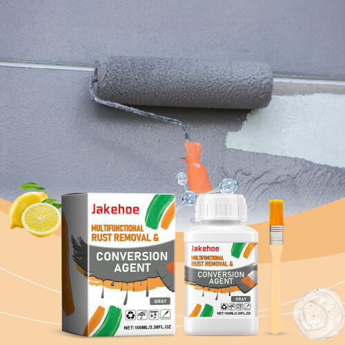 (100ML) Gray multi-functional rust removal and conversion agent Multi-functional cleaning and anti-rust agent for window sill metal surface rust removal 1