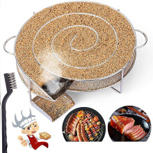 (2PCS) Cold Smoke Generator Cold Smoke Generator Cold Smoking Bbq Round Stainless Steel For Grill