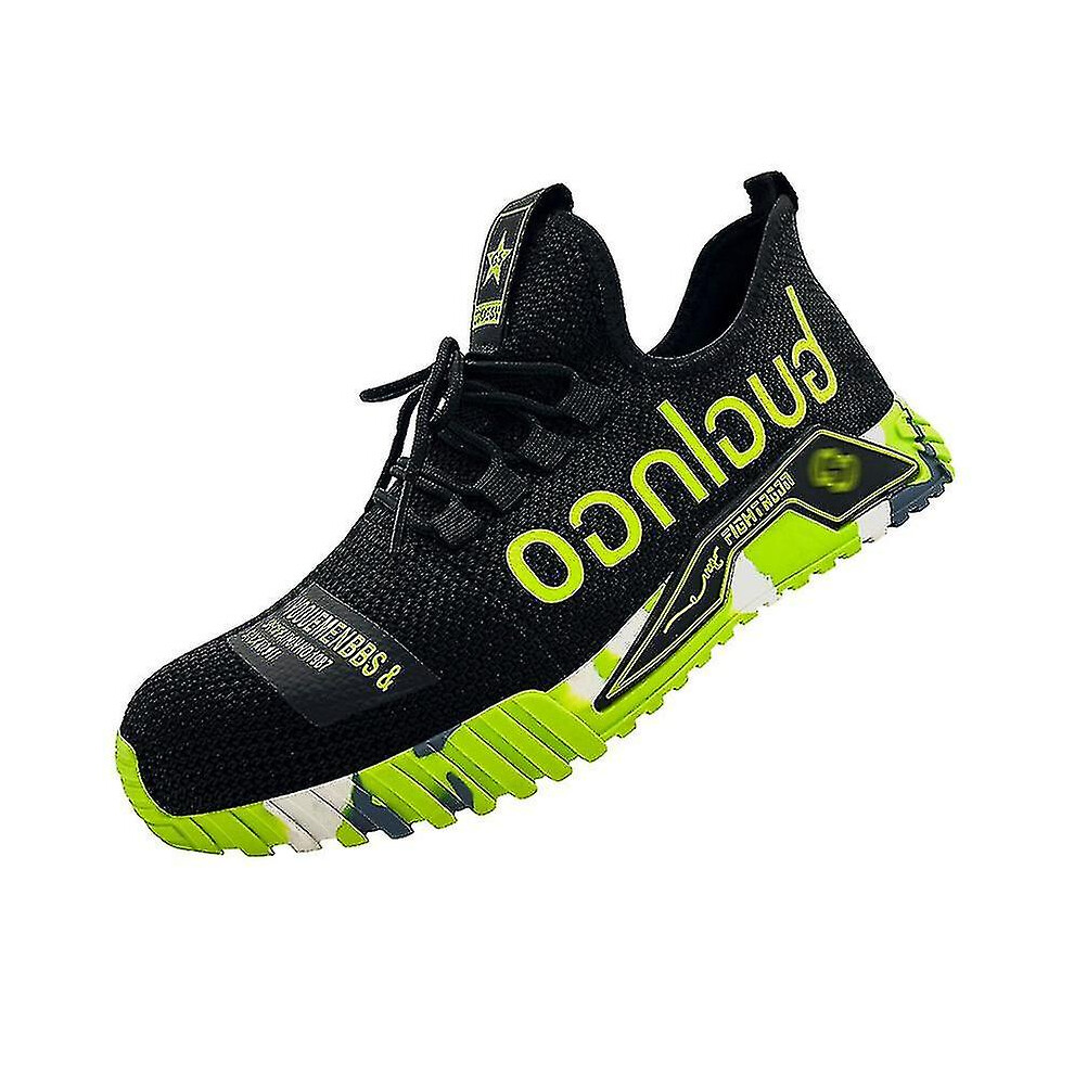 (Grass Green, 47) 2023 New Work Sneakers Steel Toe Shoes Men Safety Shoes Puncture-Proof Work Shoes Boots Fashion Indestructible Footwear Security 4814698354583