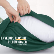 (Emerald Green, Pillowcases Pair) Duvet Quilt Cover Plain Bedding Set & Pillowcases Pair