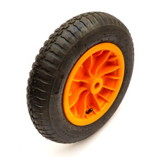3.50-8 Wheel & Tyre & Inner Tube 14 Inch Orange 19mm Bore Wheelbarrow Barrow