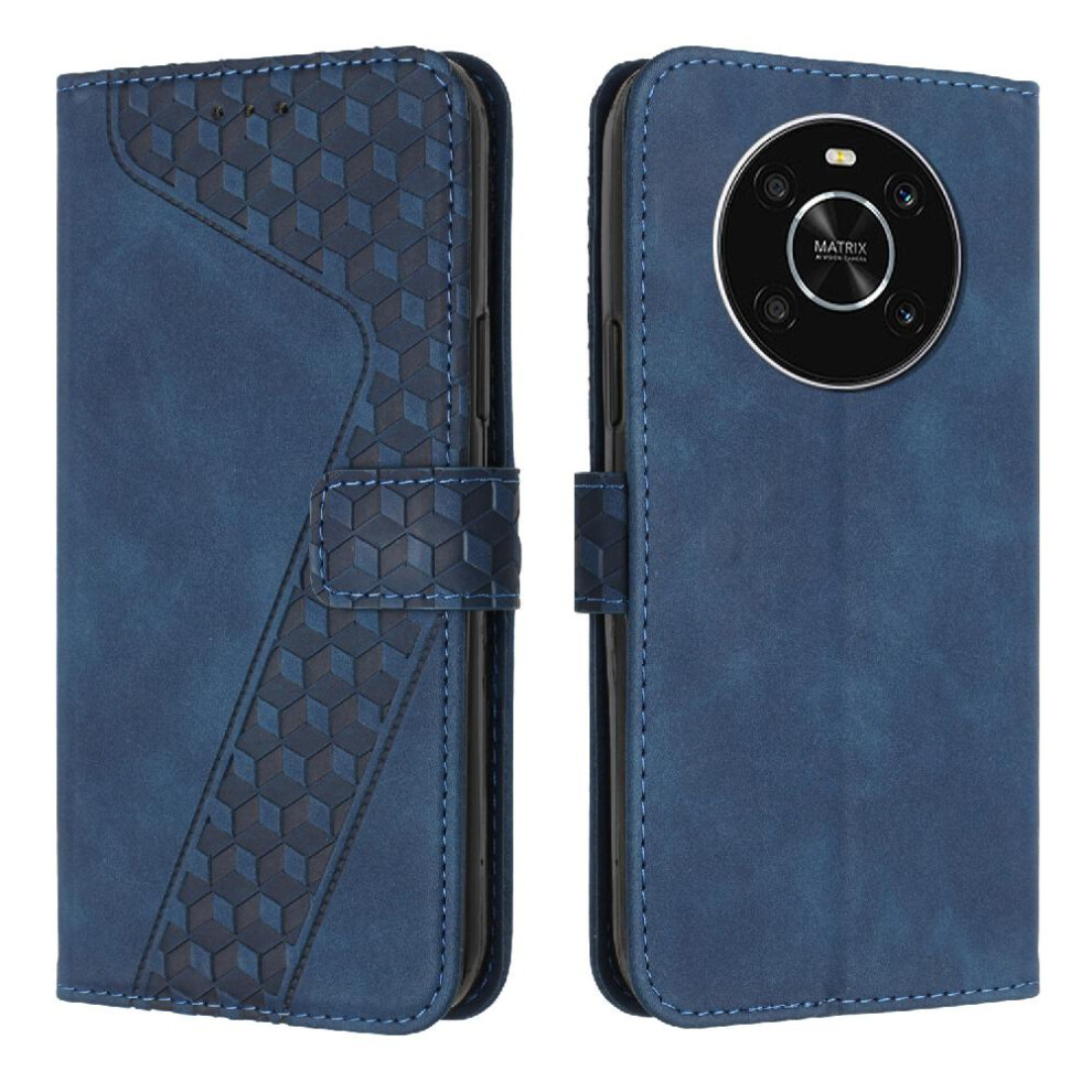 (Blue) Phone Case For Honor X9 Wallet Flip Folio Card Slots Cover Kickstand Magnetic Blue 764762758127