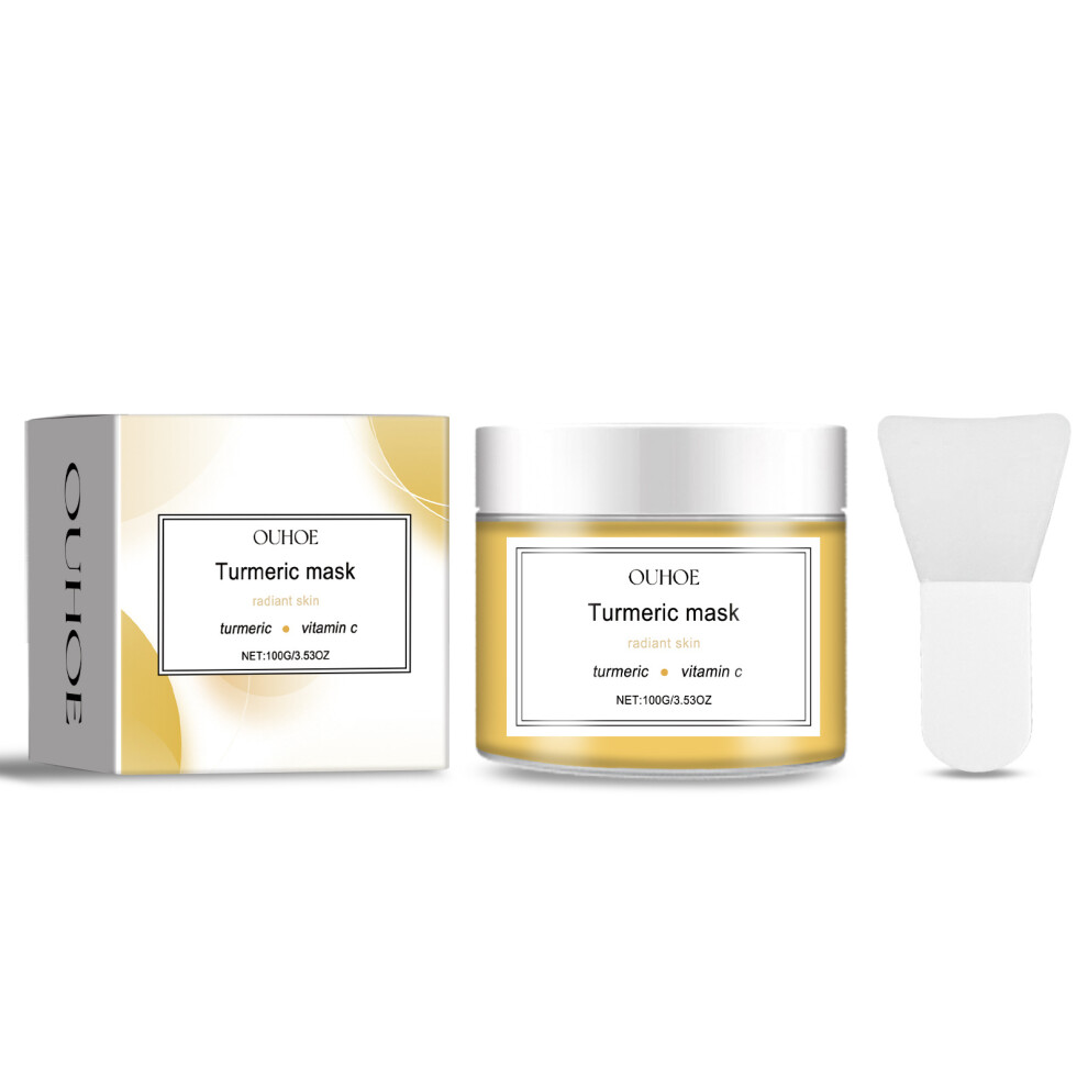Yetp Star (100G+Brush*1) Turmeric Whitening Mask Turmeric Nourishing And Lightening Pigment Deep Cleansing And Moisturizing Care Mask