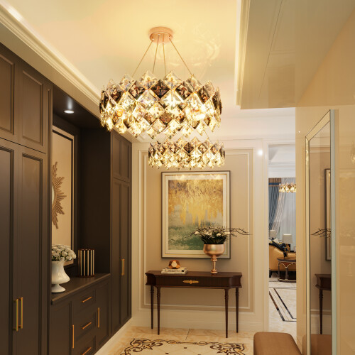 Dia 60cm Luxury Crystal Chandelier Ceiling Modern Pendant Lights 2