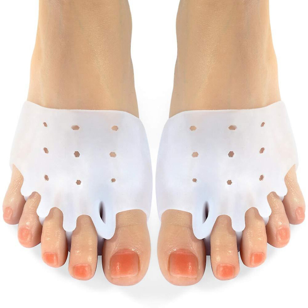 Gel Metatarsal Pads 6pcs, Ball Of Foot Cushions With Breathable Honeycomb Toe Separator Mortons Neuroma Callus Metatarsal