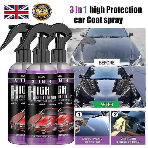 3pack High Protection Quick Car Coat Ceramic 3 In 1 Coating Spray Hydrophobic