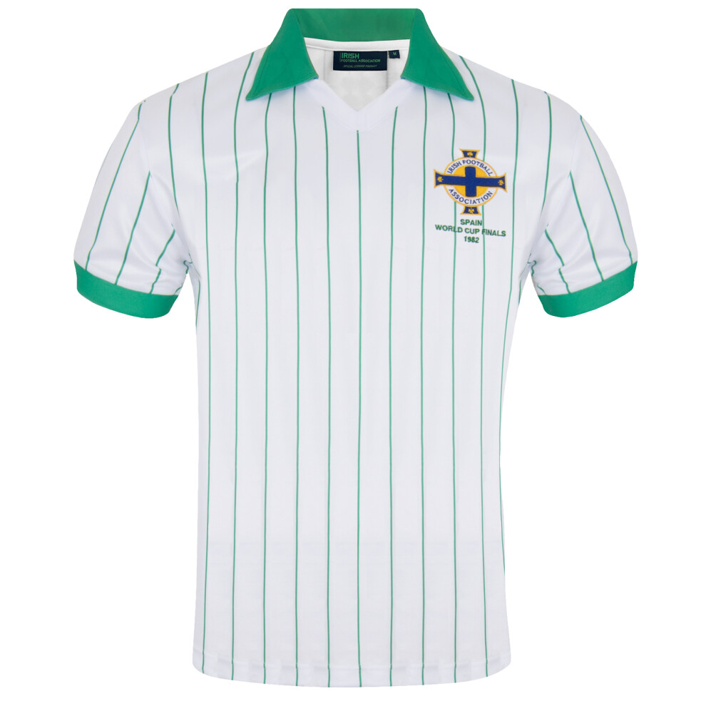 (Large) Northern Ireland Mens Shirt Kit 1982 World Cup Finals Official Football Gift