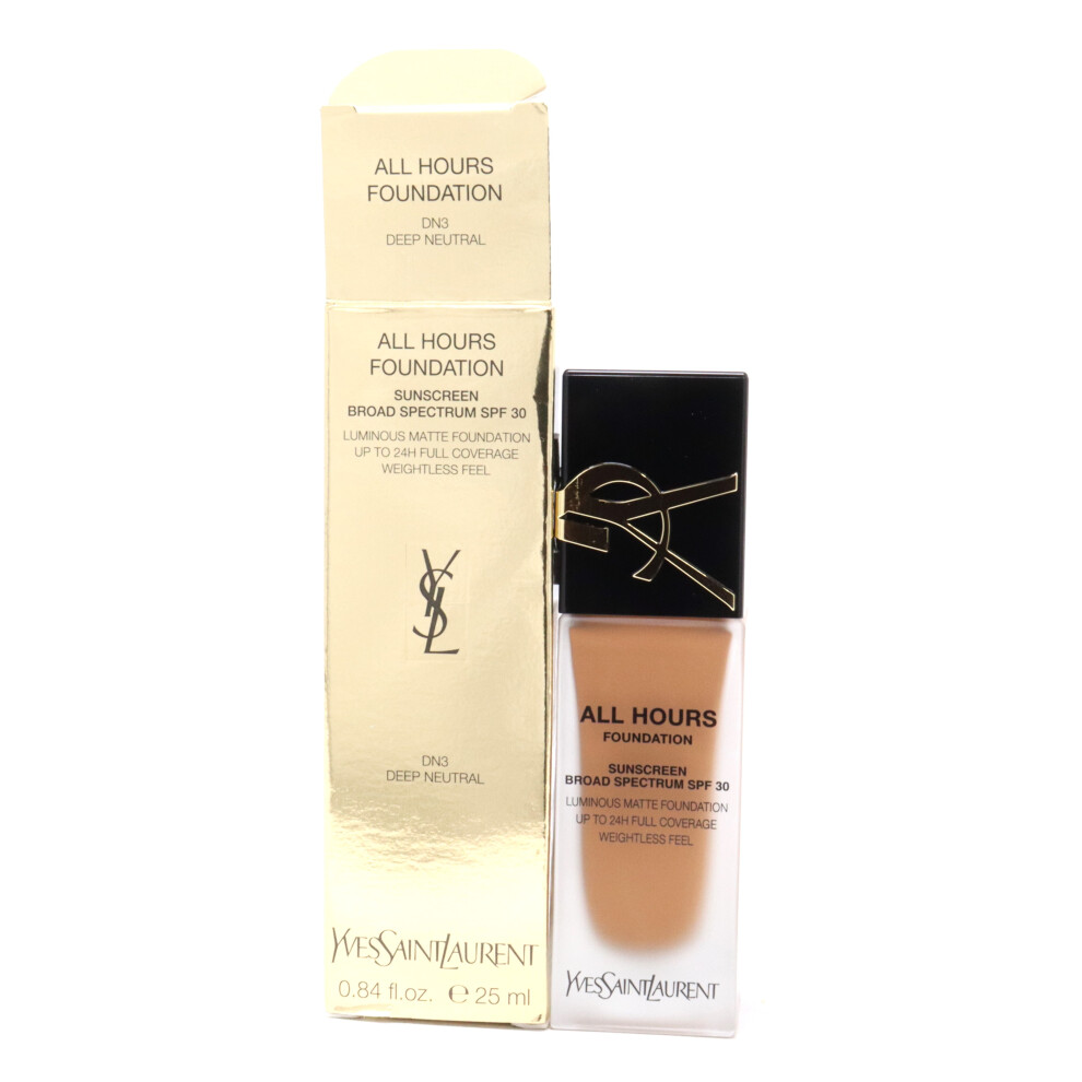 (DN3 Deep Neutral) Yves Saint Laurent All Hours Foundation 0.84oz/25ml New