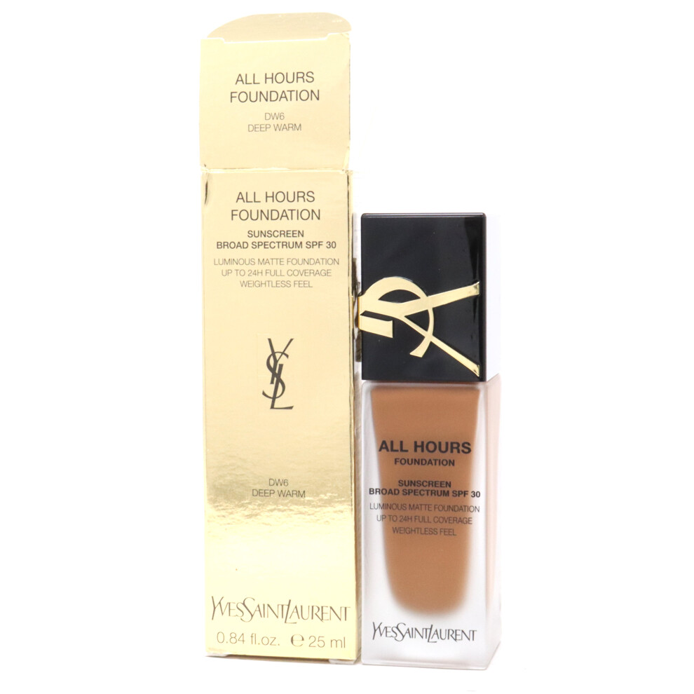 (DW6 Deep Warm) Yves Saint Laurent All Hours Foundation 0.84oz/25ml New