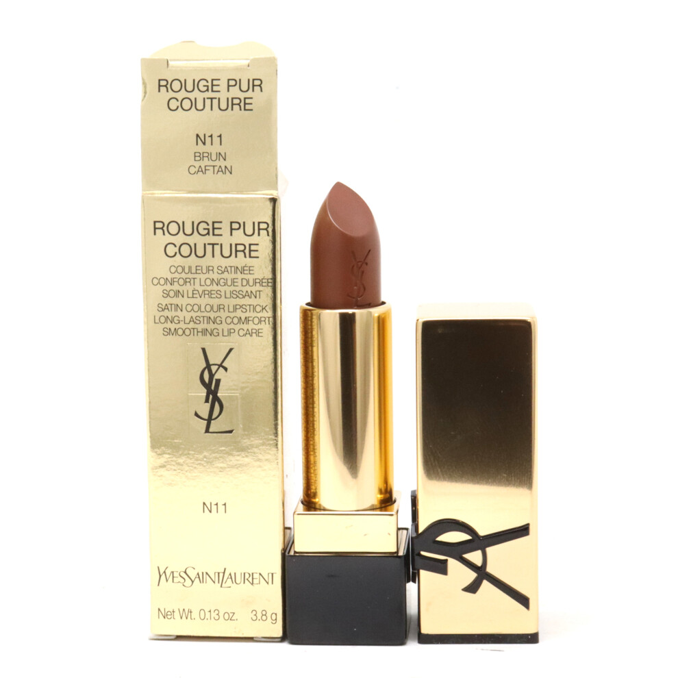 (N11 Brun Caftan) Yves Saint Laurent Rouge Pur Couture Satin Colour Lipstick 0.13oz  New With Box
