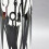 18" ROUND BLACK & WHITE UMBRELLA STAND 2