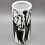 18" ROUND BLACK & WHITE UMBRELLA STAND 1