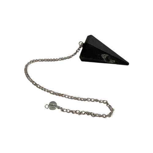 Pendulum with Chain, Black Agate 1