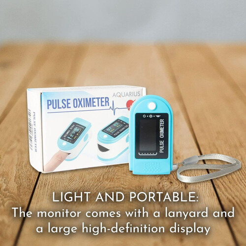 Aquarius Blue Finger Pulse Oximeter Version 2 - Oxygen Saturation Monitor 1