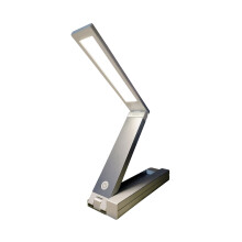 ZigZag Rechargeable Travel Task Light - Foldable, Matte Chrome, 3 Brightness Levels, Up to 8 Hours