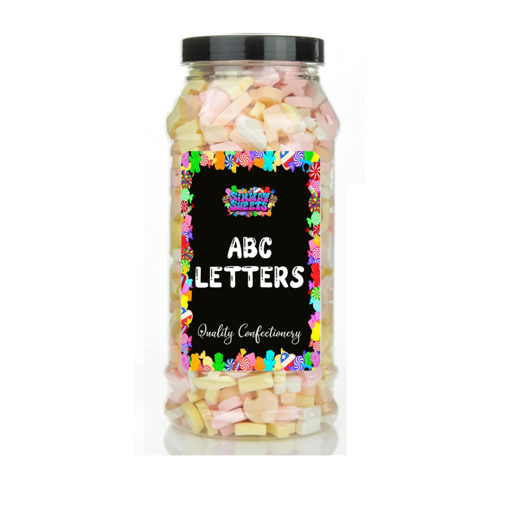 ABC Letters Chalky Alphabet Sweets Gift Jar