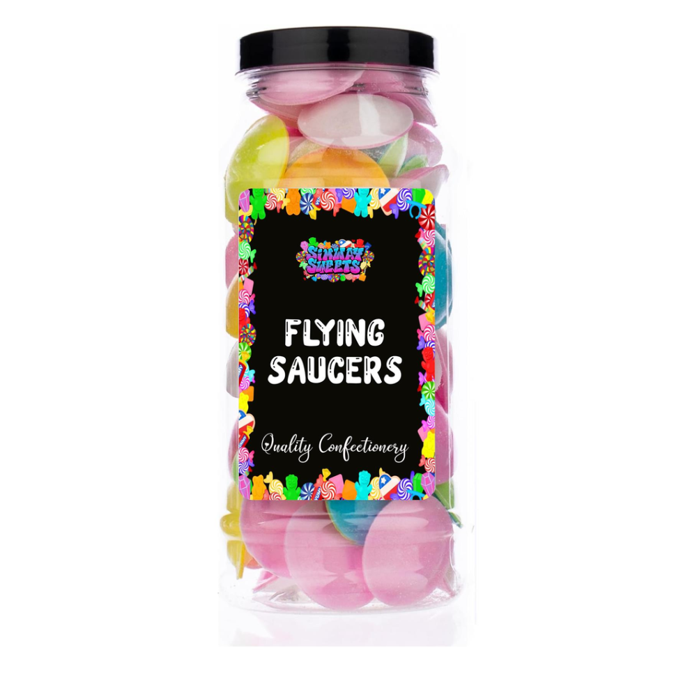 Flying Saucer Sweets Flying Saucers Retro Sweets Gift Jar