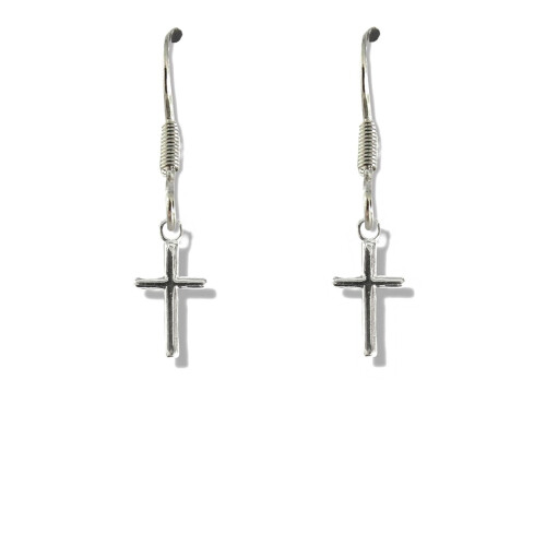 Girls Mini Cross Drop Earrings