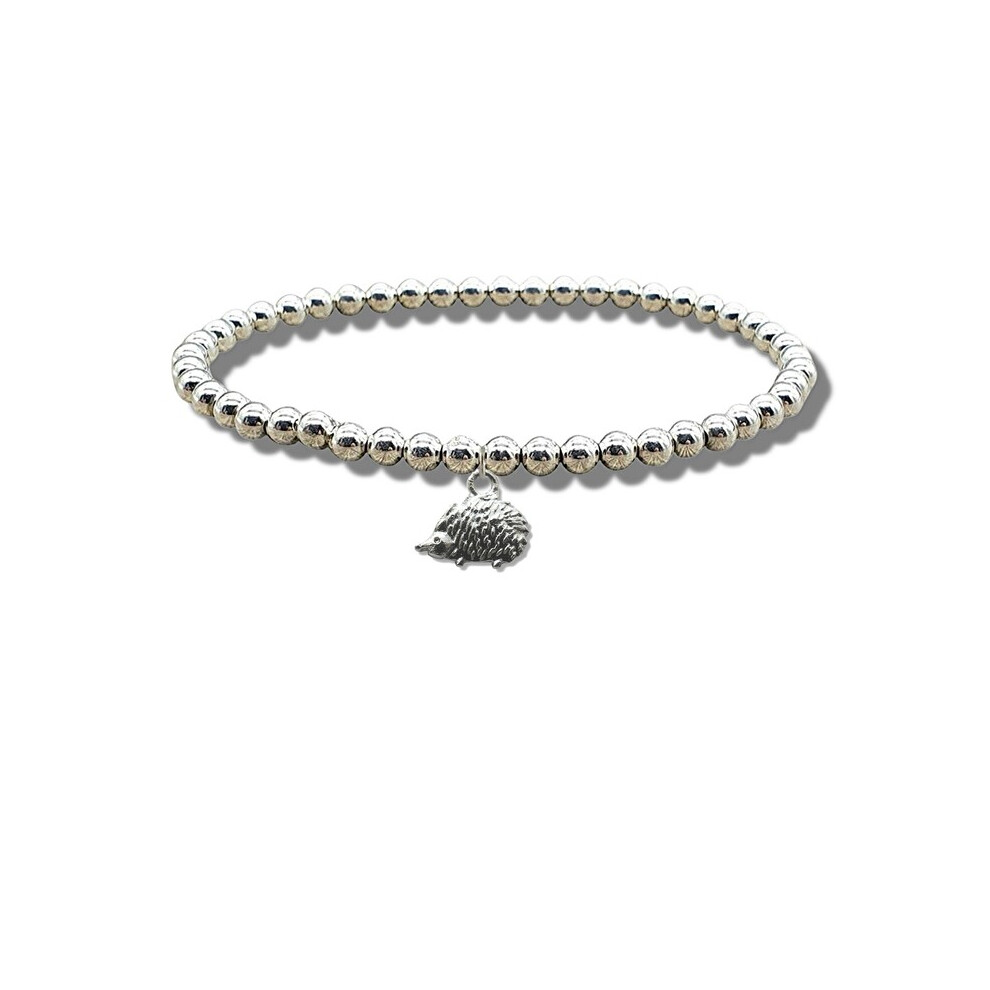 Hedgehog Silver Beaded Bracelet