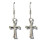 Cross Drop Earrings Silver Plated 1