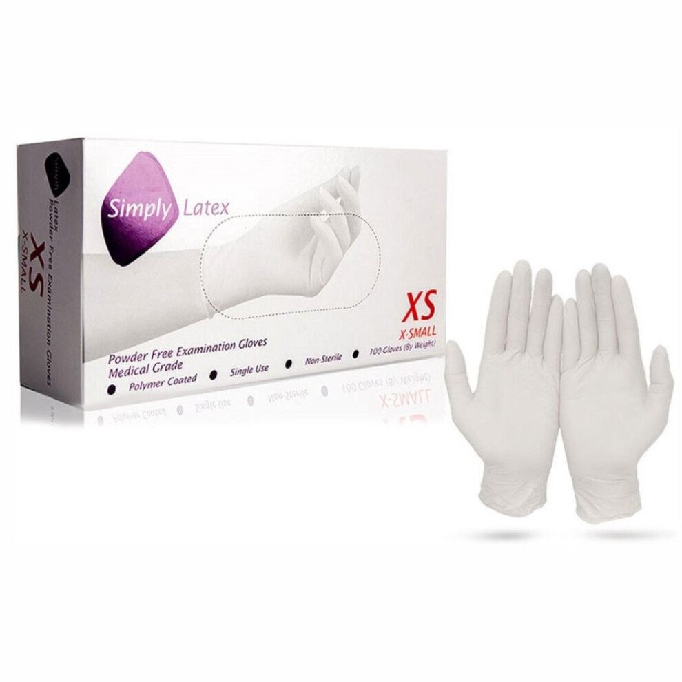 Powdered and Powder Free Disposable Latex Gloves, Pack of 100