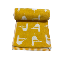 Seagull Turkish Cotton jacquard Bath Sheet Ochre