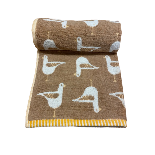 Seagull Turkish Cotton jacquard Bath Sheet Beige