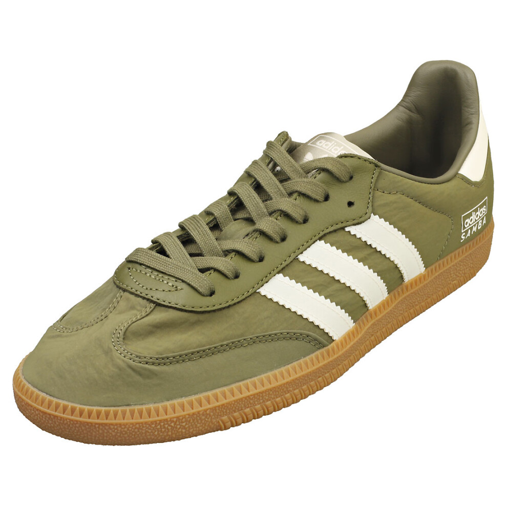 (10.5) adidas Samba Og Mens Fashion Trainers in Olive White