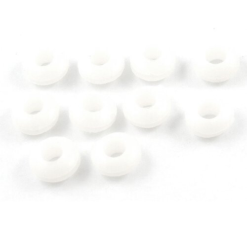 10 Pcs 5mm Inner Diameter Dual Side White Rubber Firewall Grommets 1